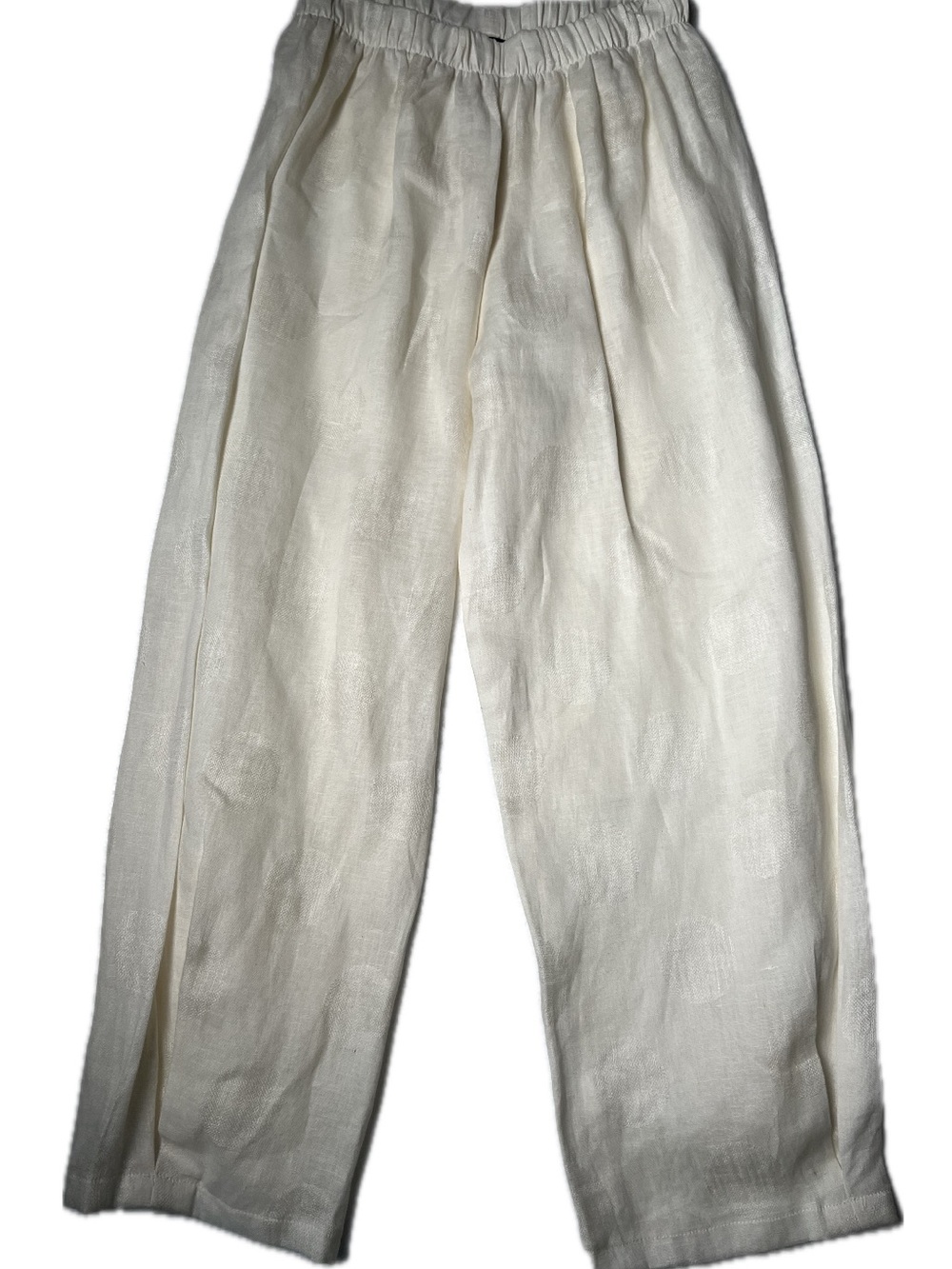 Conspiracy 100% Linen Joggers Made In USA Size M Polka Dot Texture Excellent